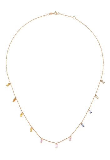 Anil Arjandas Collana Rainbow in oro rosa 18kt con zaffiri