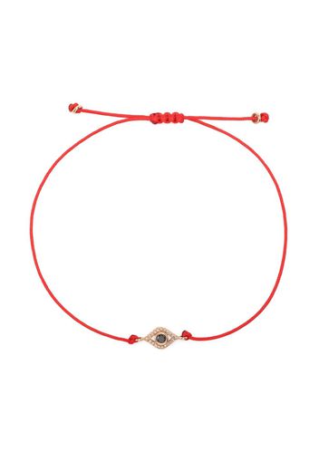 Anil Arjandas Bracciale di corda Mini Evil Eye in oro rosa 18kt con diamanti