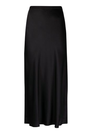 ANINE BING Bar fluted silk skirt - Nero