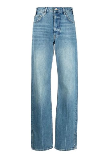 ANINE BING Jeans dritti con spacco alla caviglia - Blu