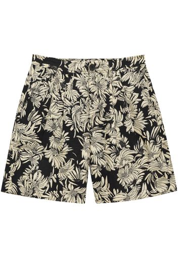 ANINE BING Shorts Carrie a fiori - Nero