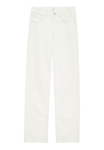 ANINE BING Jeans RoyJean con vita media - Bianco