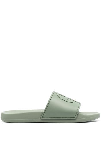 ANINE BING Sandali slides con logo goffrato - Verde