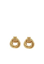 ANINE BING Triple Knot gold-tone earrings - Oro