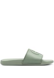 ANINE BING Sandali slides con logo goffrato - Verde