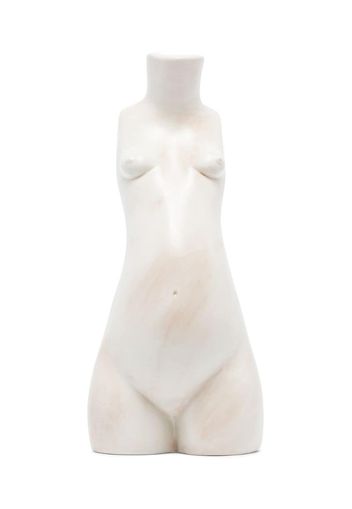 nude tit for tat short marble candlestick