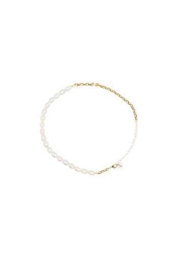 gold-plated Duel pearl necklace