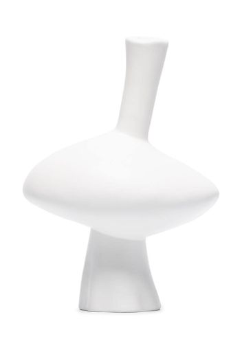 white Mercury ceramic candlestick