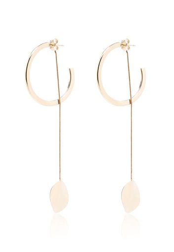 18K yellow gold Double Trouble hoop drop earrings