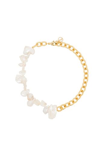 gold plated Two Faced Shelley pearl anklet