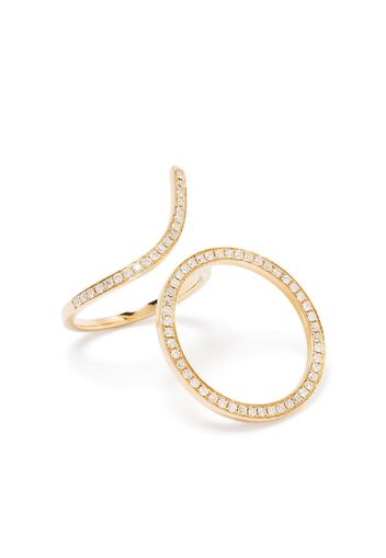 Anissa Kermiche Anello rotondo in oro 18kt con diamanti