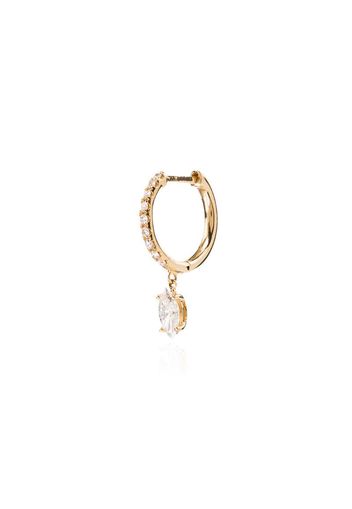 18kt yellow gold diamond hoop earring