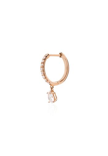 18kt rose gold diamond hoop earring