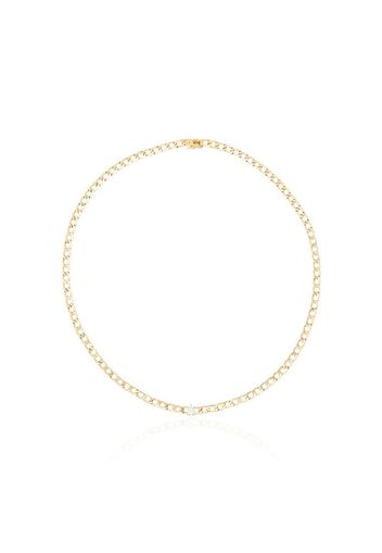 Collana in oro 18kt con perle e diamante