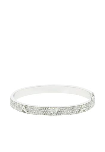 Bracciale rigido in oro bianco 18kt con diamanti