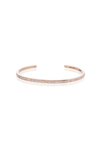 Bracciale in oro rosa 18kt con diamanti taglio baguette