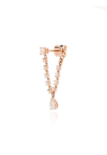 Orecchino pendente Olivia in oro rosa 18kt con diamanti