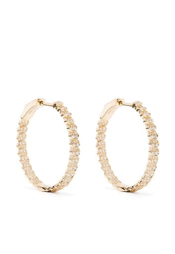 Anita Ko 18kt yellow gold Luna diamond hoop earrings - Oro