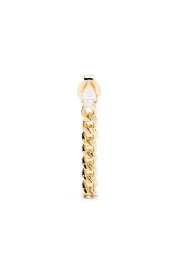 Anita Ko 18kt yellow gold cuban link diamond loop earring - Oro