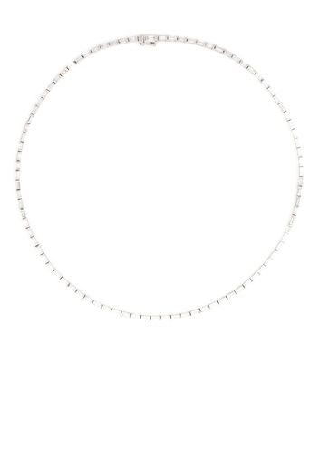 Anita Ko 18kt white gold baguette diamond choker necklace - Argento