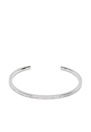 Anita Ko 18kt white gold baguette diamond cuff bracelet - Argento