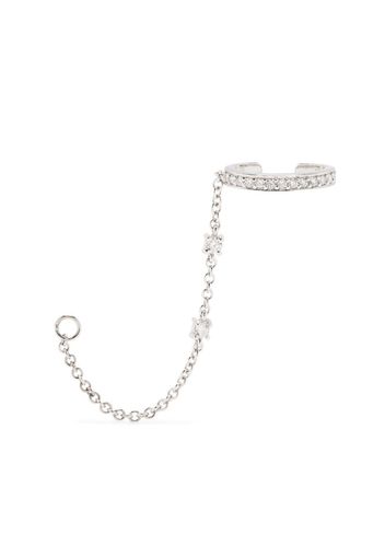 Anita Ko 18kt white gold diamond chain ear cuff - Argento