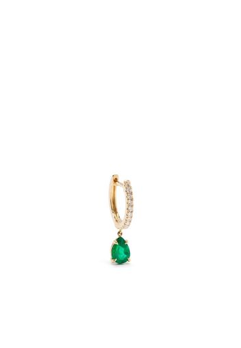 Anita Ko 18kt yellow gold diamond and emerald huggie earring - Oro