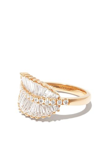 Anita Ko 18kt yellow gold Palm Leaf diamond ring - Oro