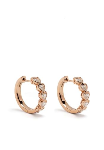 Anita Ko Orecchini in oro rosa 18kt con diamanti a cuore