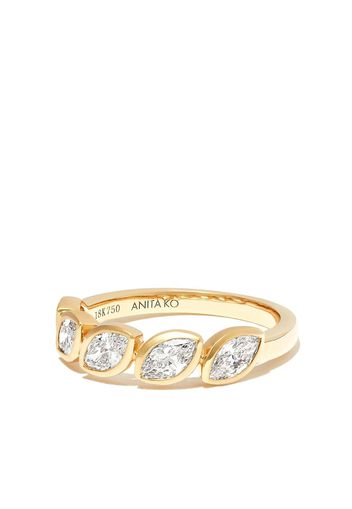 Anita Ko 18kt yellow gold diamond demi-eternity ring - Oro