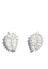 Anita Ko 18kt white gold Palm Leaf stud earring - Argento