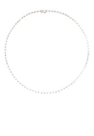 Anita Ko 18kt white gold baguette diamond choker necklace - Argento