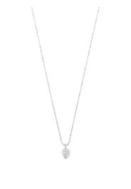 Anita Ko 18kt white gold palm leaf diamond necklace - Argento