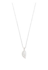 Anita Ko 18kt white gold diamond palm leaf necklace - Argento