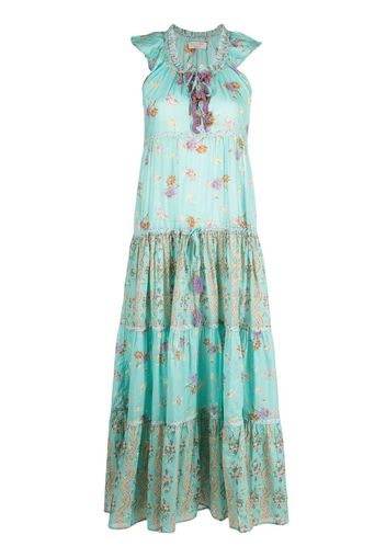 Anjuna floral-print tiered dress - Blu