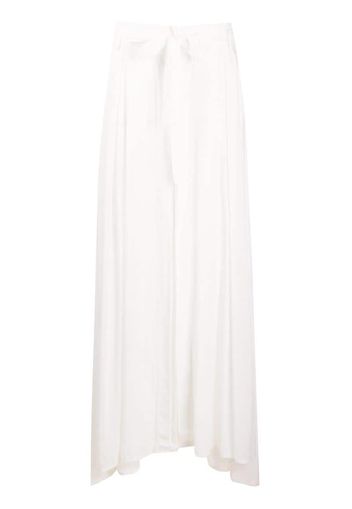 tie-waist pleated skirt