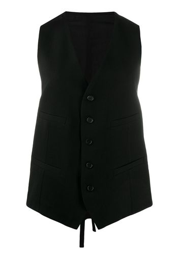 fitted button vest