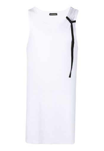 Ann Demeulemeester tie-detail cotton vest - Bianco