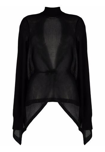 Ann Demeulemeester Maglione drappeggiato - Nero