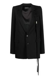 Ann Demeulemeester single-breasted blazer - Nero