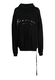 Ann Demeulemeester drop-shoulder cotton hoodie - Nero