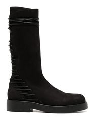 Ann Demeulemeester Stivali stringati Mick - Nero