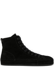 Ann Demeulemeester Raven panelled suede sneakers - Nero