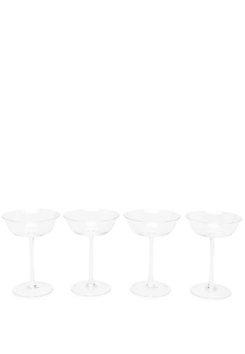 Ann Deumelemeester X Serax Set di 4 calici da Champagne Grace - GRACE TRANSPARENT