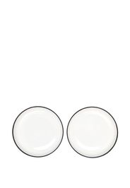 Ann Deumelemeester X Serax Set di 2 piatti con bordo a contrasto - Bianco