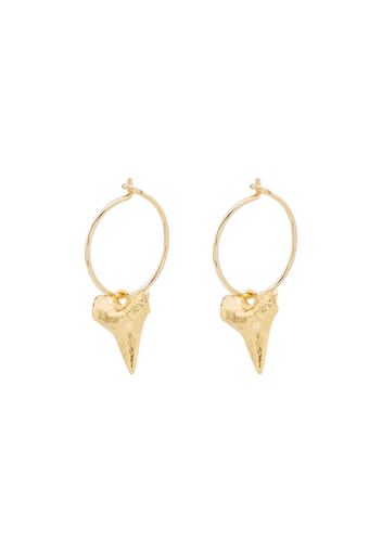 gold-plated Bite Me hoop earrings