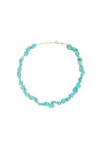 Beach Cocktail 18kt gold-plated turquoise necklace