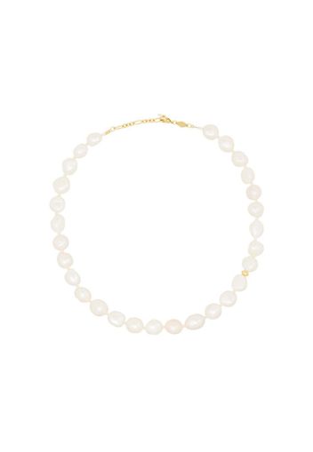 Stellar 18kt gold-plated pearl necklace