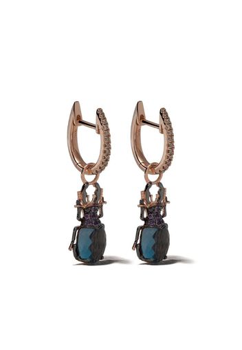 18kt rose gold Mythology beetle earrings