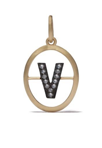 18ct Gold & Diamond Initial V Necklace